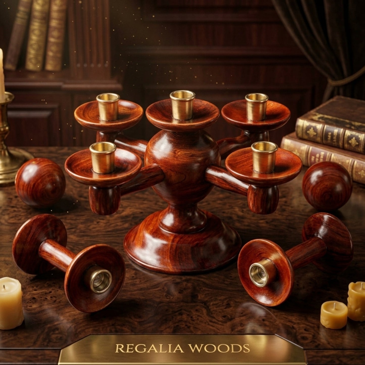 Wooden Handmade Candle Stand