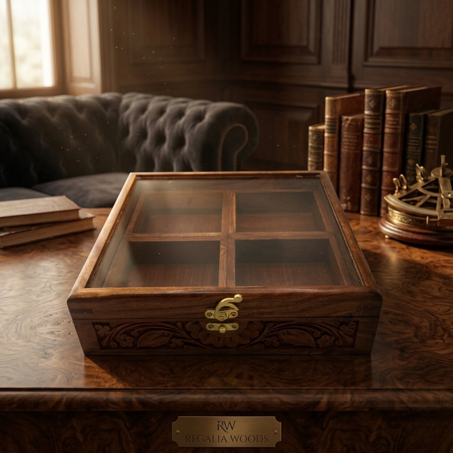 Handmade Carving Spice Box
