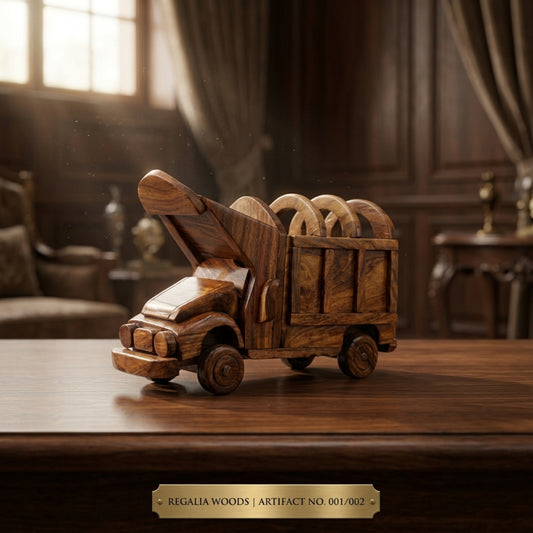 Wooden Artisan Truck / Wooden Toy Truck (decorative model).