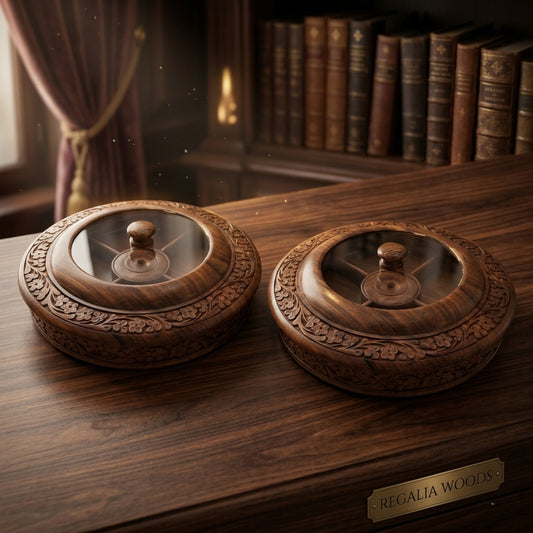 Hand Carved Dry Fruit Box.