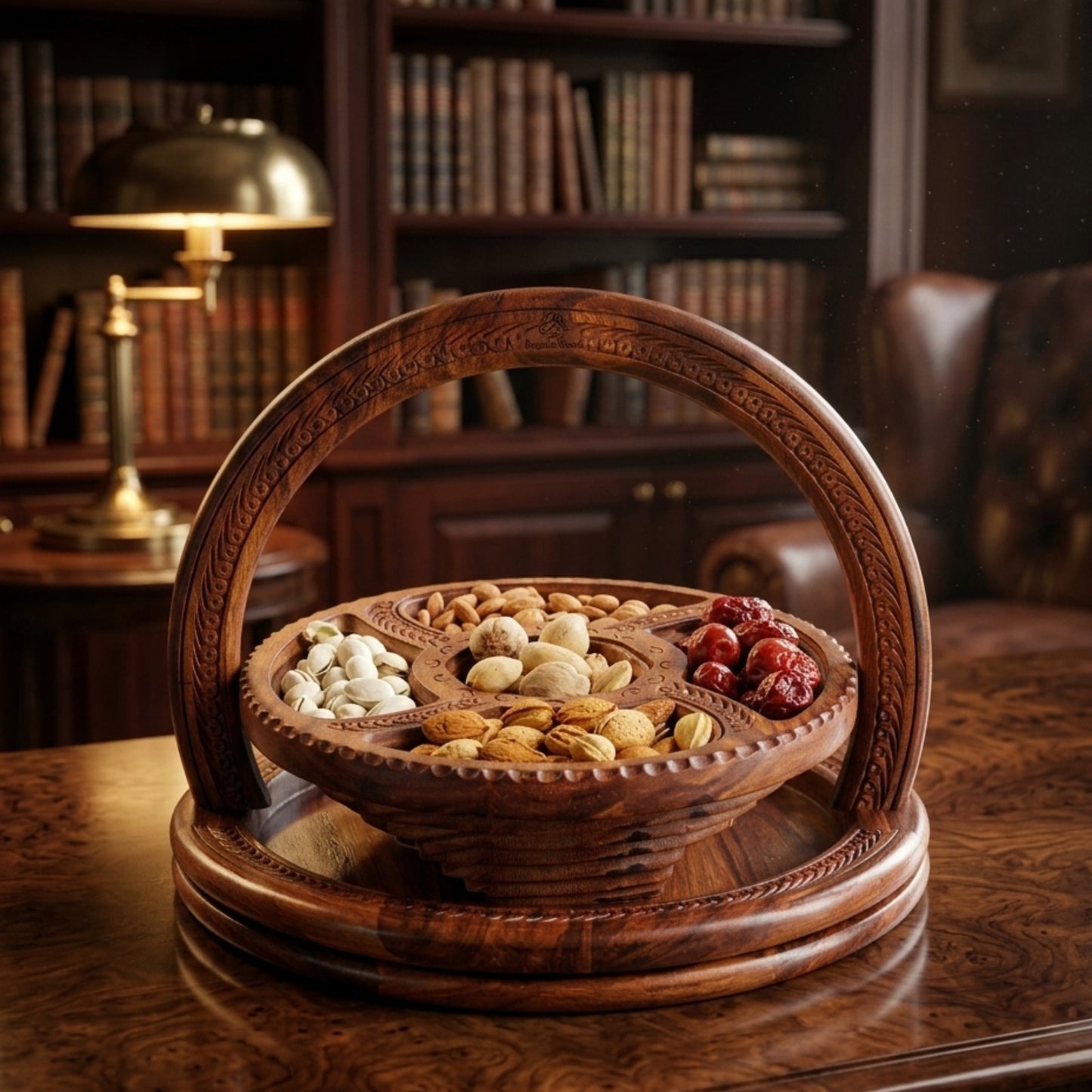 Wooden Handmade Dry Fruit Basket