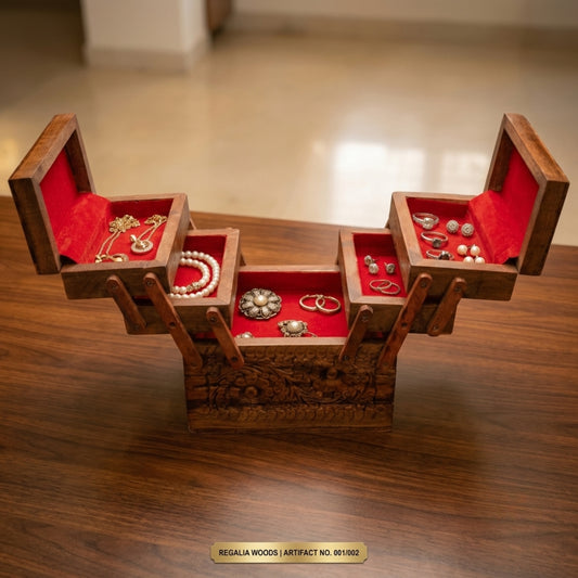The Grand Heritage – 5-Compartment Cantilever Jewelry Box